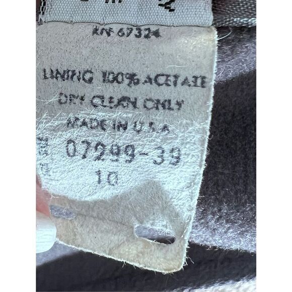 Rugby Knitting Mills 100% Wool Trench Coat Gray Size 10 - Picture 9 of 10
